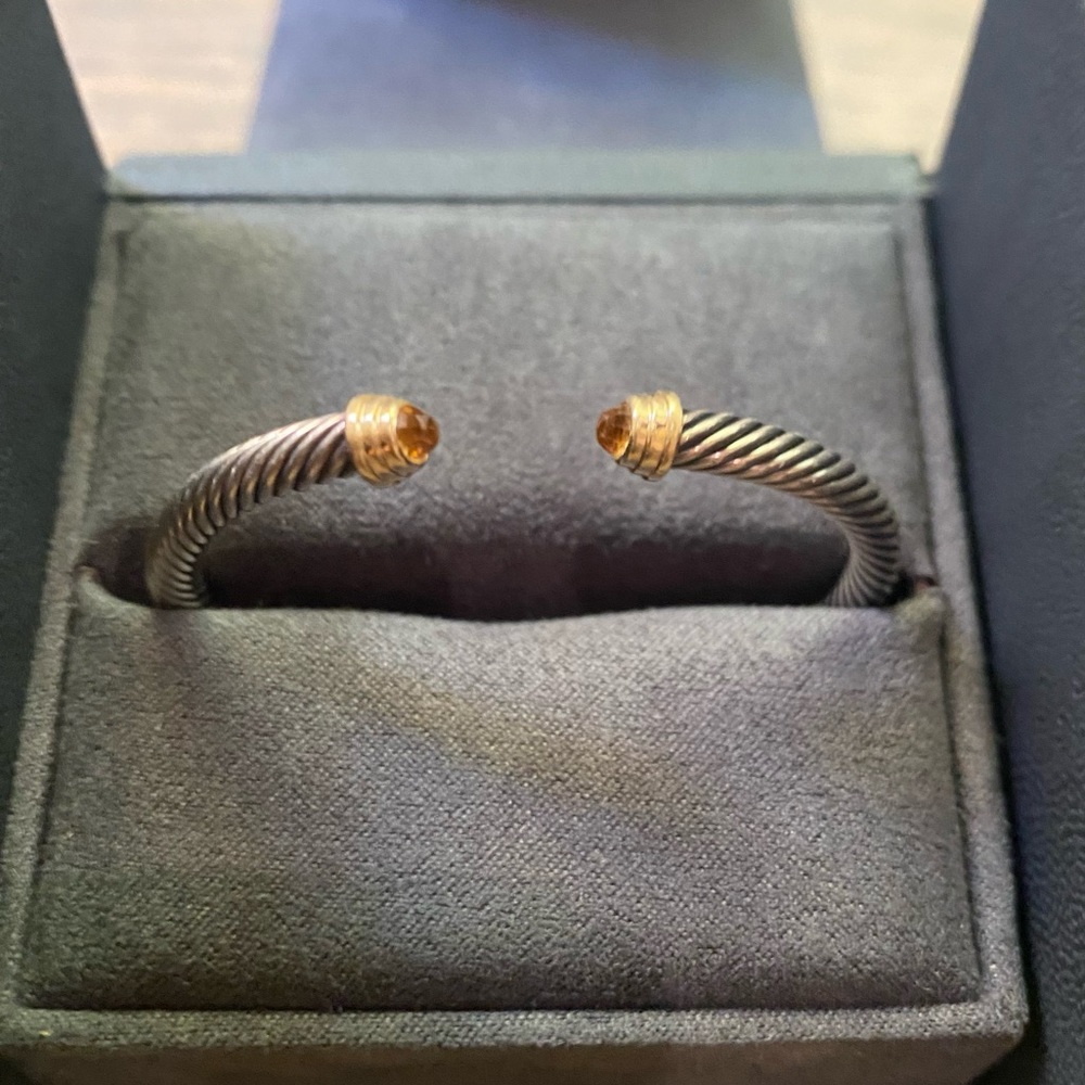 David Yurman cable kids bracelet citrine